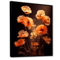 thumbnail image 2 of Designart "Sunlit Glimmer On Golden Poppies" Poppies Floater Framed Wall Art Living Room, 2 of 5