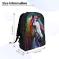 thumbnail image 4 of Fotbe Colorful Haired White Horse Mochila de Viaje para Laptop, Mochila Ejecutiva Delgada y Resistente 15.6", 4 of 8