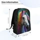 thumbnail image 4 of Fotbe Colorful Haired White Horse Mochila de Viaje para Laptop, Mochila Ejecutiva Delgada y Resistente 15.6", 4 of 8