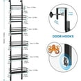 thumbnail image 2 of Adjustable 6-Tier Over the Door Pantry Organizer, Spice Rack, Narrow Hanging Shelf for Kitchen Storage and Organization, 2 of 12