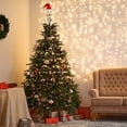 thumbnail image 4 of kkbbma Deals Of The Week Christmas Tree Topper - LED Lights Glowing Christmas Decorations Santa Claus Snowflake Christmas Tree Tree Top Star Christmas Tree Decoration, 4 of 6