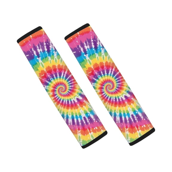 Chririnla Car Seat Belt Pads Comfortable High Quality Polyester SBR, Compatible with, Suitable for Vans, Tie Dye