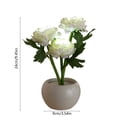 thumbnail image 3 of Maceta Lámpara Nocturna Mini Lámpara de Escritorio con Alimentación USB, Adorno Decorativo de Cerámica con Forma de Flor para Dormitorio, Sala de Estar, Regalo, Rosa, Blanco, Amarillo, 3 of 6