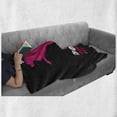 thumbnail image 6 of Chihuahua Soft Flannel Fleece Throw Blanket, Dog Grooming Typography and Puppy Standing with Funny Hair Bow, Cozy Plush for Indoor and Outdoor Use, 50" x 60", Charcoal Grey Hot Pink, by Ambesonne, 6 of 6