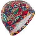 thumbnail image 1 of FYBTO Bonnet de Bain Hexagonal Éléments Traditionnels Polyester Adulte FYBTO, 1 of 4