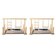 thumbnail image 1 of 2 Piezas Portátil Bird Play Stand Parrot Playground Wood Climb Ladder Salvador Dali Bird Play Gym, 1 of 8