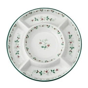 Pfaltzgraff Winterberry 15 in ChristmasChip and Dip Set