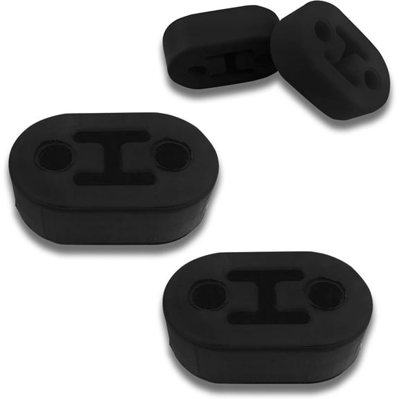 4 Pcs Exhaust Hanger Rubber, Universal Polyurethane Exhaust/Muffler Rubber, Insulator Bushing Mount 2 Holes (2 Holes)