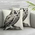 thumbnail image 3 of JEUXUS  Decorative Throw Pillow Case Cushion Covers for Sofa, Elegant Eagle Hawk Owl Series Square Throw Pillowcase, 3 of 5