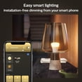 thumbnail image 4 of Bombilla LED Philips Hue Smart de 9 W, A19, blanco cálido y suave, 800 lúmenes, paquete de 4, 4 of 7