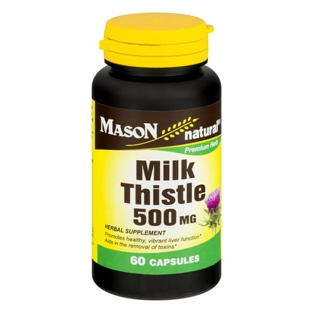 (2 Pack) Mason Natural Milk Thistle 500 MG - 60 (Best Milk Thistle Supplement Uk)