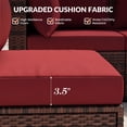 thumbnail image 6 of Poteban Patio Furniture Sets, Modular Rattan Outdoor Patio Sectional Furniture Sofa Set, Wicker Patio Conversation Set for Backyard,5PCS, 6 of 8
