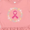 thumbnail image 4 of Inktastic Breast Cancer Pink Ribbon Awareness Wreath Girls Toddler Dress, 4 of 5