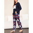 thumbnail image 5 of Elippeo Christmas Family Pajamas Matching Set, Bear Print Long Sleeve T-shirt with Pants Sleepwear Loungewear, 5 of 10