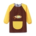 thumbnail image 3 of XIMIN Rain Coat Kids Art Overalls Kid's Apron Painting Supplies Long Sleeves Girls Coat with Pocket Crafting Fashionable for Little Boys and Girls (4-5 Years, D), 3 of 4