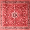 thumbnail image 1 of Ahgly Company Indoor Square Medallion Red Traditional Area Rugs, 7' Square, 1 of 4