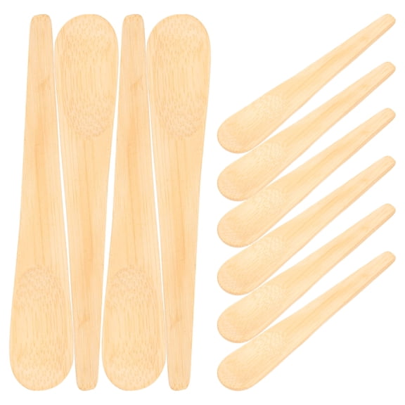 LOVERLYZ 10 pcs Wooden Coffee Mixing Spoons Small Stirring Spoon Wooden Stirrer Spoon