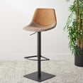 thumbnail image 5 of SAFAVIEH Rylen Gas Lift 42" Tufted Bar Stool, Cognac/Black, 5 of 10