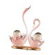 thumbnail image 4 of 2 estatuas de cisne para decoración de sala de estar, colección de adornos de cerámica para amantes de la decoración. Rosa, 4 of 9