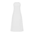 thumbnail image 5 of Ashirexll Womens Summer Dresses, Casual Dresses for Women, Spring Summer Solid Color Sling Loose Linen Midi Dress, 5 of 7