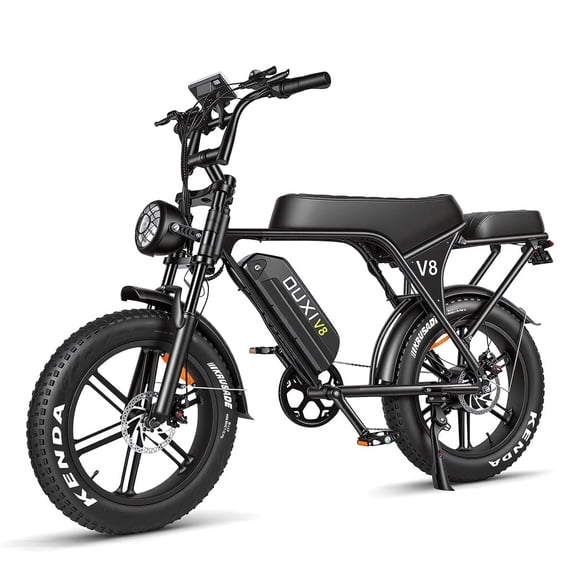 OUXI V8 Electric Bike for Adults, 20" Fat Tire Electric Mountain Bike Peak 750W, 48V 15Ah Battery, UL2849