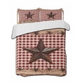 thumbnail image 2 of Quilts Twin XL Size, Country Star Farm Soft Comforter Bedding Set for Bed, Farmhouse Plaid Texas Vintage Fruit Lightweight Quilted Bedspread with Pillow Cover(2 Pieces) for All Season, 68x98 Inch, 2 of 6