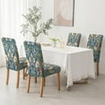thumbnail image 4 of Stretch Parson Chair Slipcovers for Dining Room Set of 6,Boho Flower Bird Dining Chair Covers Vintage Chic Removable Chair Seat Protectors Covers for Kitchen,Hotel,Wedding,Ceremony,Blue/Red/Green, 4 of 6