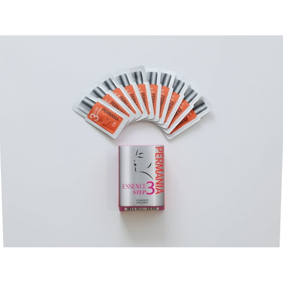 Permania 3-Step Eyelash & Eyebrow Lifting Kit, Brow lamination, Lash perm, Steps 10 sachets of 0.8g/0.03oz each Prep (Step 3)