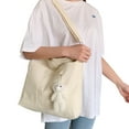 thumbnail image 1 of Hukapapa Bolso de color sólido Bolso de mujer de ocio Bolso de hombro de gran capacidad Bolso mensajero de literaturablanco, 1 of 5