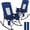 Blue, variant on SUNSPIRE 2 Pack Folding Rocking Camping Chair, Heavy Duty Padded Rocker with High Back Hard Armrests for Outdoor Garden Patio