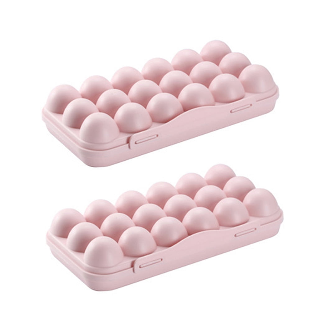 UPKOCH Egg Storage Box for Family Solution Organizer with Cover 30.00X15.00X6.50CM Pink