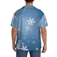 thumbnail image 3 of Sikiie Snowflakes1 Men's Cuban Shirt, Hawaiian Shirts, Business Casual Button Down Shirts, Short Sleeve Shirt-4X-Large, 3 of 5