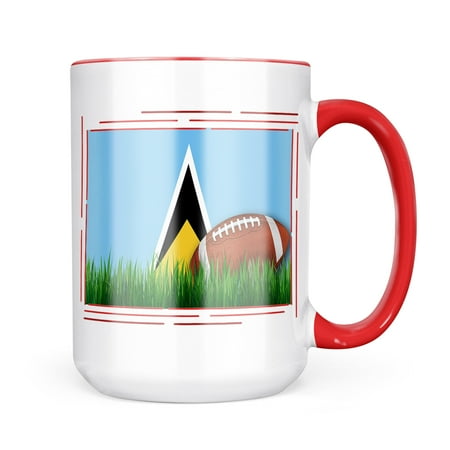 

Neonblond Football with Flag St. Lucia Mug gift for Coffee Tea lovers
