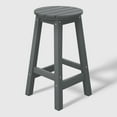 thumbnail image 4 of WestinTrends Malibu 24" HDPE Outdoor Patio Round Counter Height Bar Stool Set of 2, Gray, 4 of 7
