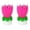 Pink, variant on 2-Piece Musical Rotating Lotus Cake Topper, Electronic Blossom Flower Decoration for Birthday Cakes, Battery Operated Party Supply with Built-in Music and Spinning Petals, Reusable Kids Party Favor