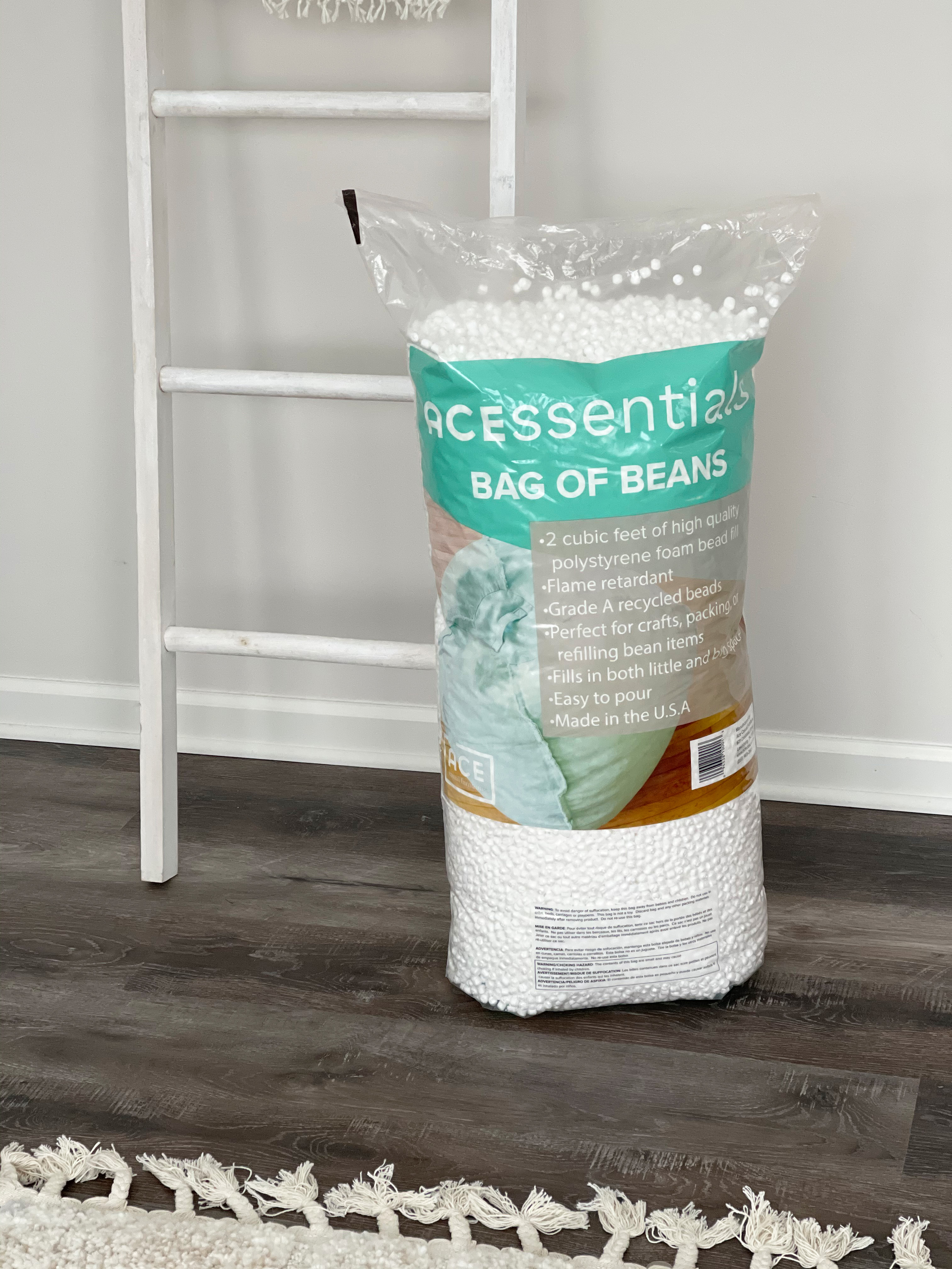 ACEssentials Polystrene Bean Refill for Crafts and Filler for Bean Bag  Chairs, 50 liters, 2 cubic feet