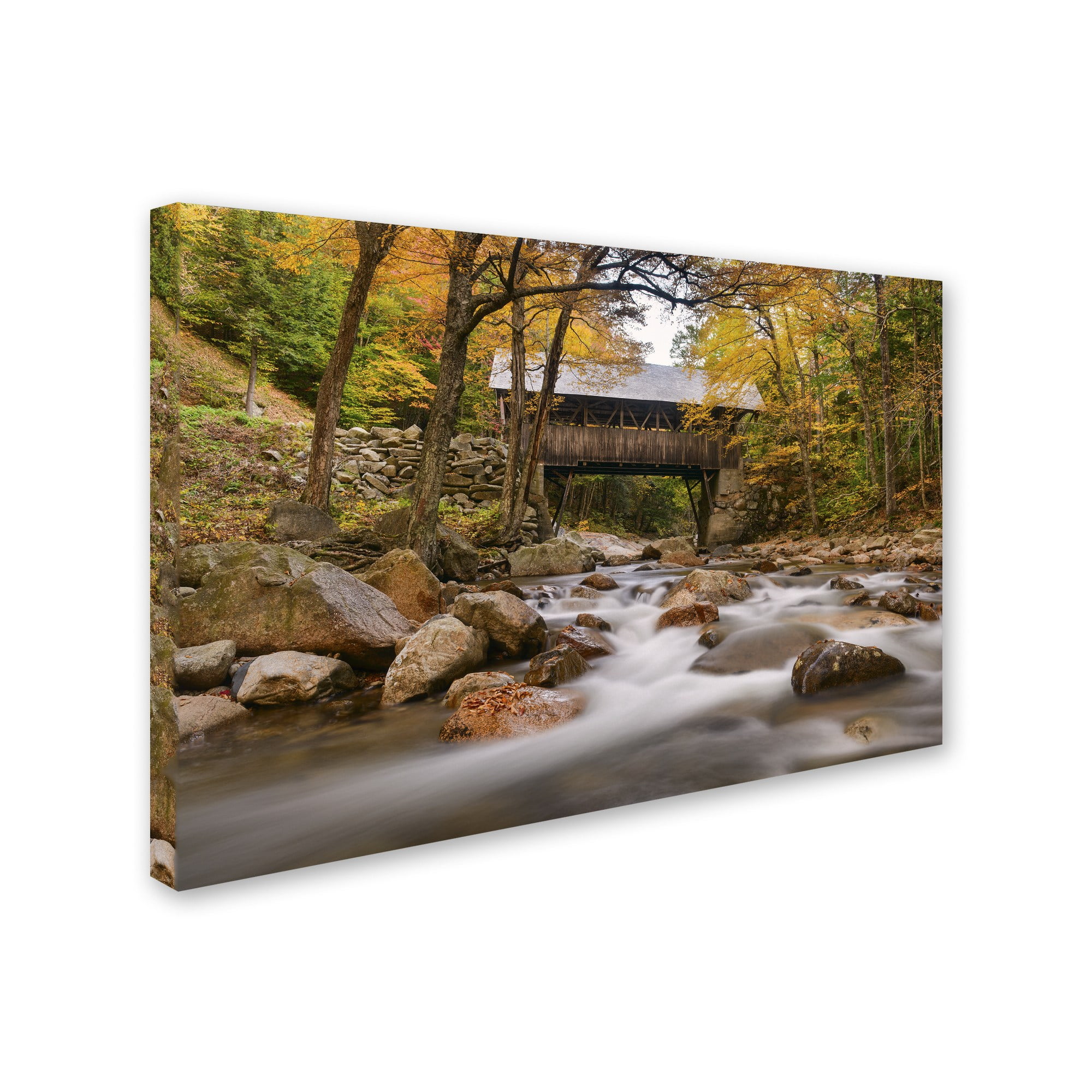 Trademark Fine Art 'The Flume Bridge' Canvas Art by Michael Blanchette Photography