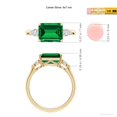thumbnail image 5 of ANGARA Lab Grown 2.25 Ct Emerald-Cut Emerald Side Stone Engagement Ring for Women in 14K Yellow Gold (Size-9x7mm) | May Birthstone, Anniversary, Jewelry Gift for Women | Lab-Grown Emerald Ring, 5 of 8