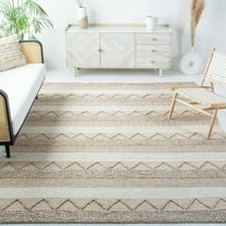 SAFAVIEH Natura Dahila Geometric Braided Wool Area Rug, Beige, 4' x 6'