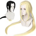 thumbnail image 1 of 100cm Blond Tsunade Cosplay Wig 60cm Black Itachi Uchiha Wig Styled Heat Resistant Synthetic Hair Perucas Anime Wigs + Wig Cap heqiyong LED, 1 of 2