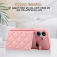 thumbnail image 2 of ELEHOLD Case for iPhone 16 Plus,Detachable Lanyard Crossbody Leather Wallet Case with Ring Holder & Mirror,Pink, 2 of 7