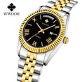 thumbnail image 3 of Men Watch Classic Analog Quartz Date Stainless Steel Milanese Mesh Band Ultra-Thin Rectangle Dial Luminous, 3 of 7