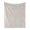 thumbnail image 1 of Modern Soft Flannel Fleece Throw Blanket, Geometrical Image with Colorful Rhombus and Bold Borders Image Print, Cozy Plush for Indoor and Outdoor Use, 50" x 70", White Seafoam and Coral, by Ambesonne, 1 of 6