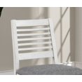 thumbnail image 5 of Majestic Two-Tone Set of 6pc Counter Height Dining Chairs Antique White Gray Ladder Back Chairs Fabric Cushion Seat Dining Room, 5 of 6