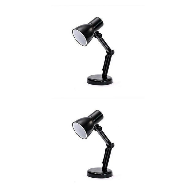 VONKY Mini Reading Lamp Adjustable Folding Reading Light Eye for Protection Table Lamp For Home Room Warm Night Light Laptop Desk Lights black 2Set