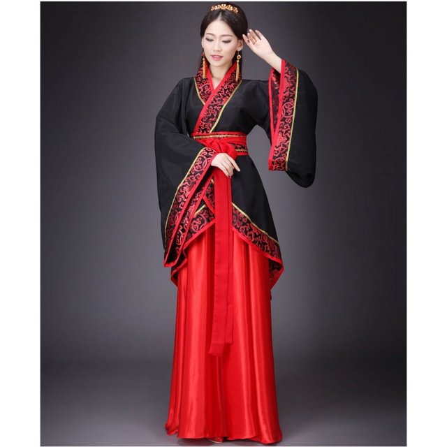 Ropa para hombres y mujeres Ropa Tang para adultos Vestido de actuación para parejas de princesas de hadas Ru Manga ancha