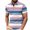 Multicolor#07, variant on ZCFZJW Mens Striped Color Block Print T-Shirts Lightweight Casual Summer Short Sleeve Button up V Neck Henley Shirts Loose Regular Fit Comfy Workout Tees Tops Multicolor#05 XXXL