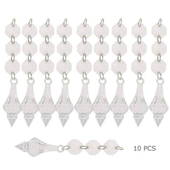 10pcs Acrylic Crystal Beads Garland Chandelier Hanging Wedding Party Decor