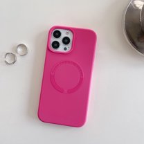 Nalacover Magnetic Case for iPhone 13 Pro Max, Candy Color Soft Flexible Silicone Anti-Scratch Military Grade Shockproof Cover Compatible with MagSafe Wireless Charging Lens Protection Case,Rose