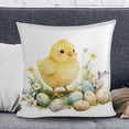 thumbnail image 2 of Easter Eggs Pillow Covers Spring Colorful Easter Eggs Pillow Cases Rabbit with Tulip Flower Throw Pillow Covers Easter Wreath Cushion Cases for Home Porch Garden Decor, 2 of 5